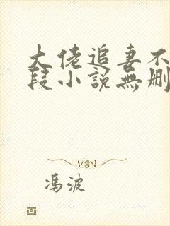 大佬追妻不择手段小说无删减正版在线阅读