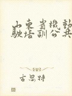 山东省机动车驾驶培训公共服务平台