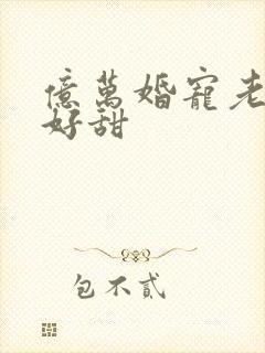 亿万婚宠老婆你好甜