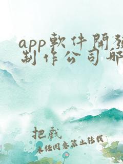 app软件开发制作公司哪家好