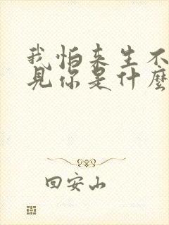 我怕来生不能遇见你是什么歌