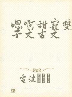嗯啊甜宠双性生子文古文