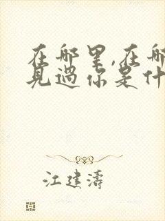 在哪里,在哪里见过你是什么歌