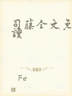 司藤全文免费阅读