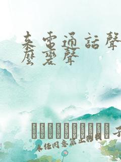 来电通话声音怎么变声