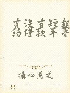 有没有短期周转的借款平台