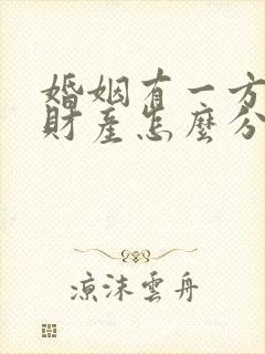 婚姻有一方出轨财产怎么分割