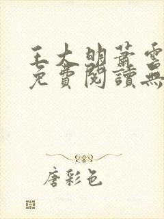 王大明萧云小说免费阅读无弹窗