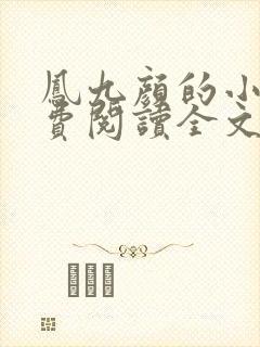 凤九颜的小说免费阅读全文无弹窗