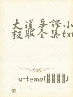 大道争锋小说精校版全集txt