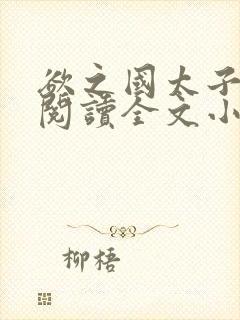 欲之国太子免费阅读全文小说