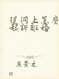 从网上怎么可以起诉离婚