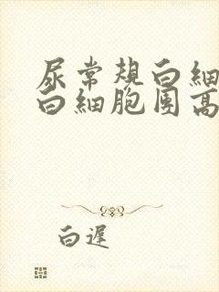 尿常规白细胞高白细胞团高