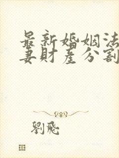 最新婚姻法对夫妻财产分割