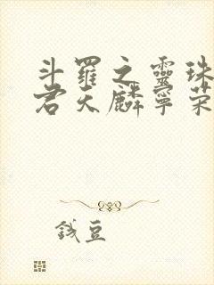 斗罗之灵珠神剑君天麟宁荣荣小说在线阅读