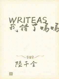 WRITEAS我错了呜呜不打