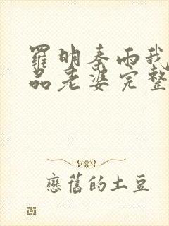 罗明秦雨我的极品老婆完整版