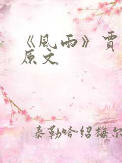 《风雨》贾平凹原文