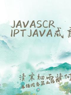 JAVASCRIPTJAVA成熟亲子