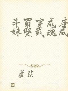 斗罗穿成唐三亲妹双武魂成神了