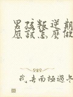 男孩叛逆期父母应该怎么做