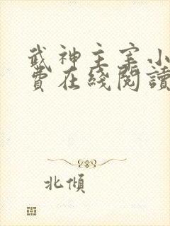 武神主宰小说免费在线阅读