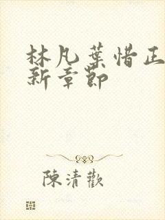 林凡叶惜正版最新章节