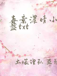 春意浓晴小说网盘txt