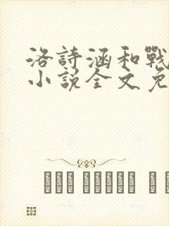 洛诗涵和战寒爵小说全文免费阅读正版笔趣阁