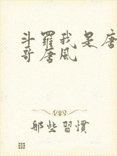 斗罗我是唐三他哥唐风