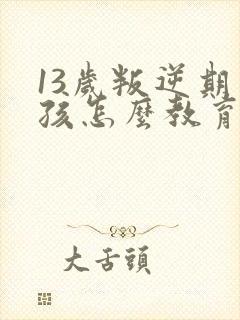 13岁叛逆期男孩怎么教育