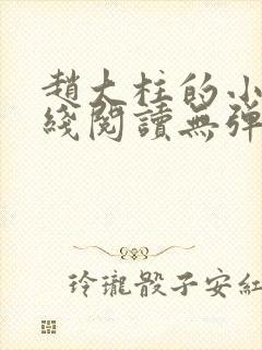 赵大柱的小说在线阅读无弹窗