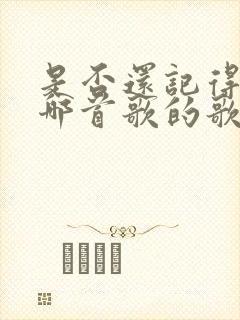 是否还记得我是哪首歌的歌词