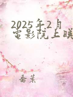 2025年2月电影院上映的电影