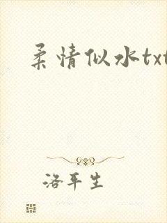 柔情似水txt