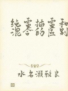 纯电插电和油电混合的区别