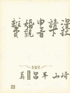 离婚申请漫画免费观看下拉式