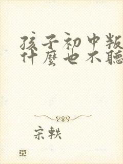 孩子初中叛逆说什么也不听怎么办