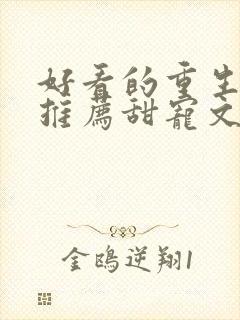 好看的重生小说推荐甜宠文