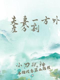 夫妻一方外遇财产分割