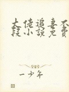 大佬追妻不择手段小说免费阅读原文