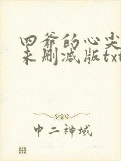 四爷的心尖宠妃未删减版txt