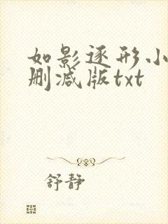 如影逐形小说无删减版txt