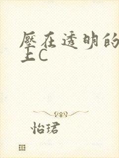 压在透明的玻璃上C