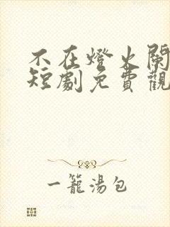 不在灯火阑珊处短剧免费观看全集