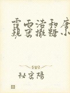 霍雨浩和唐舞桐亲密撒糖小说