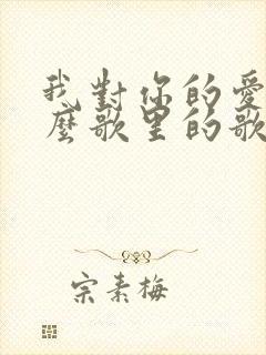 我对你的爱是什么歌里的歌词