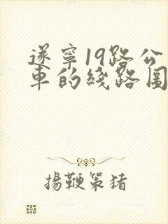 遂宁19路公交车的线路图