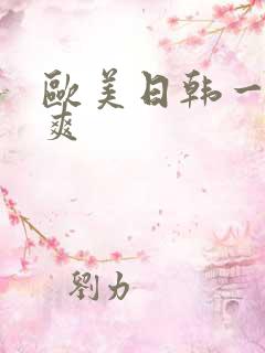 欧美日韩一区 爽