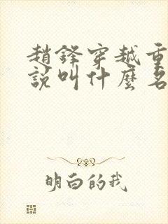 赵锋穿越重生小说叫什么名字